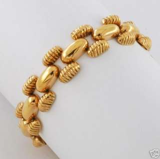 Gorgeous 1940s 18K Solid Rose Gold Arch link Bracelet  