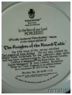 Legend King Arthur Knights of Round Table by Richard Hook Wedgwood 