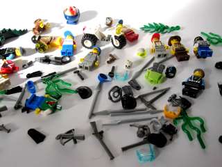 LEGO lot of minifigures, figure, people, props, weapons, decorations 