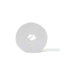   75 Wrap Strap 1 Roll, White Hook & Loop Tie, Made in USA Electronics
