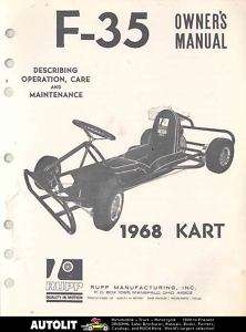 1968 Rupp F35 Go Kart Owners Manual  