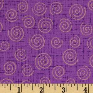   Backing Swirls Purple/Gold Fabric By The Yard Arts, Crafts & Sewing
