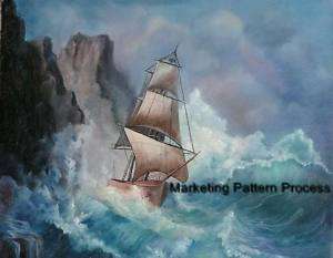 Storm Tossed Ship Cross Stitch Pattern Marine  