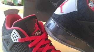 NEW Nike Air Jordan AJF 4 IV Premier Black Laser sz 14 Fusion Air 