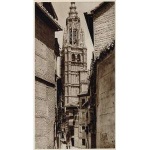 1925 Gothic Cathedral Catedral Spire Torre Toledo Spain   Original 