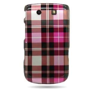  Hard Snap on Shield With HOT PINK CHECKERED PLAID Design 