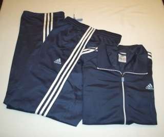 Mens Adidas Tiberio Track Suit Jacket and Pants Blue L  