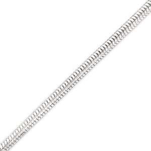  Sterling Silver 5mm Diamond cut Snake Chain   8 Inch West 