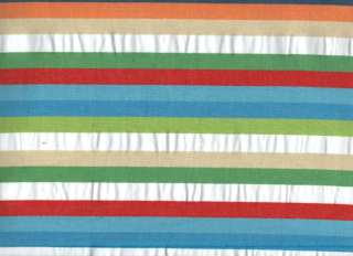   Breezy Stripe Blue/Red/Orange/Aqua/Green/White SINGLE Quilt Cover Set