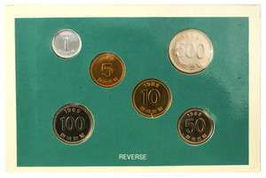 Coins of Korea 1989 MINT SET UNC 245 1  