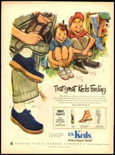 1950s vintage ad for US Keds sports shoes  739  