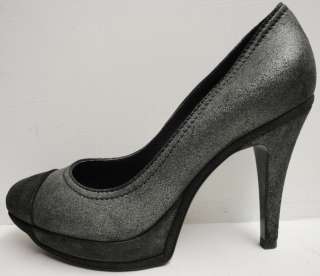   Logo Glitter Metallic Suede Platform Heels Pumps Shoes 36/40.5  
