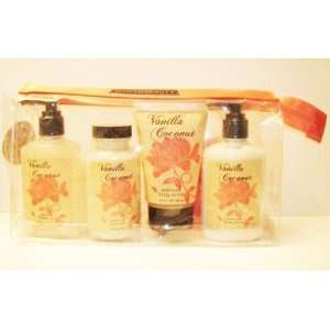  Essential Beauty Vanilla Coconut Bath & Body Set   Set of 