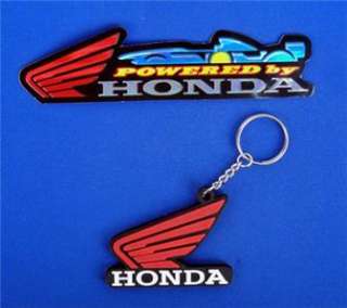 HONDA RED WING MOTORCYCLE KEY KEYRING KEYCHAIN DECAL STICKER  