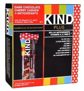 KIND PLUS, Dark Chocolate Cherry Cashew + Antioxidants, Gluten Free 