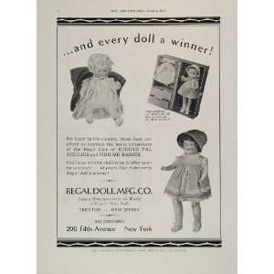 1931 Ad Regal Doll Kiddie Pal Dollies Hug Me Babies   Original Print 