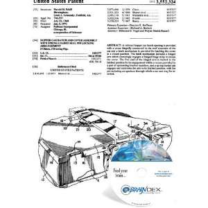  NEW Patent CD for HOPPER CAR HATCH AND COVER ASSEMBLY WITH 