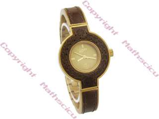 New Lucky Brand Ladies Gold Tone Leather Bracelet Watch  