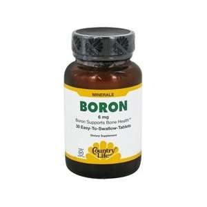    Country Life Boron 6 mg.   30 Tablets