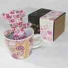 Blancho Bedding SYNC   [Heart Pink] Stuffed Bear Mug (3.3 inch height)