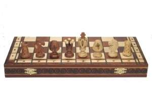 The Rajah Wood Chess Set with Chess Board and Storage  