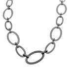  Stainless Steel Flat Polished Oval Link Necklace
