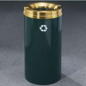 Glaro RecyclePro Satin Brass Cover Waste Receptacle, 33 Gal, 20 inch 