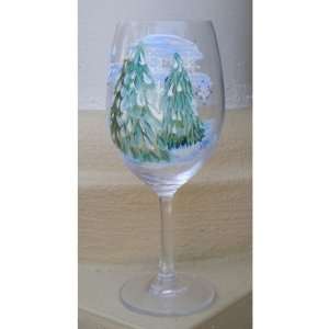  Pine Tree Wine Glass