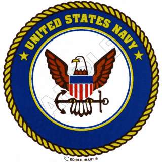 US Navy Edible Cake Topper Decoration Image  