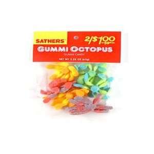  Sathers Gummi Octopus Candy, 2.25 Oz Bag, 12 ea Health 