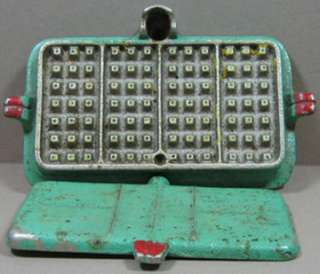 OLD ARCADE TOY WAFFLE IRON NICKEL PLATED & PAINTED REALLY NEAT T138 
