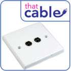 double aerial coaxial socket wall face plate tv outlet location