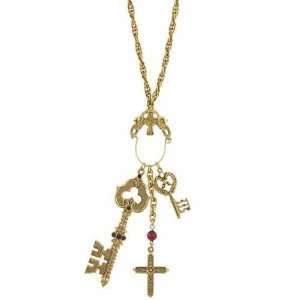  Keys to The Kingdom Releasable Long Charm Necklace 1928 