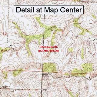 USGS Topographic Quadrangle Map   Odessa North, Missouri 