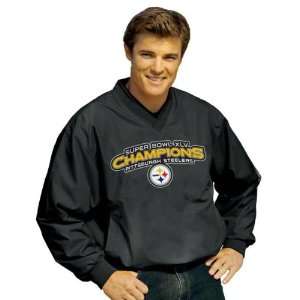  Steelers Super Bowl XLV Champions Full Chest Embroidered Sideline 