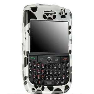 Black Dog Paw Snap on Hard Skin Cover Faceplate Case for Blackberry 