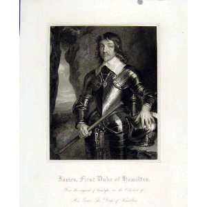    James First Duke Hamilton Portrait Fine Art Antique