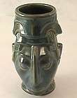 new copper green pakal s head maya ceramic stoneware tumbler