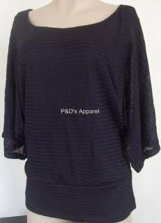 New Dressbarn Womens Plus Size Clothing 16 20 24 Black Shirt Knit Top 