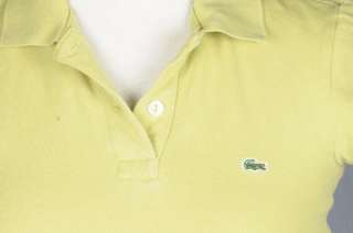 LACOSTE Chartreuse Green Slim Fit Polo Shirt Womens XS  
