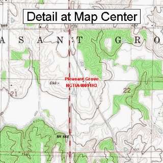   Topographic Quadrangle Map   Pleasant Grove, Iowa (Folded/Waterproof