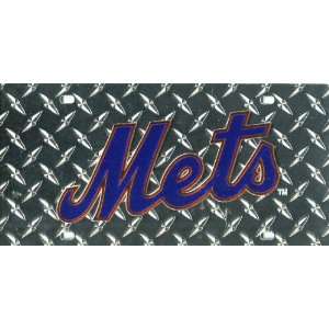  New York Mets Deluxe Diamond Plate Laser Cut License Plate 