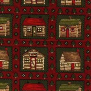 RUSTIC HOME   LOG CABIN IN THE WOODS coordinate quilt fabric Fat 