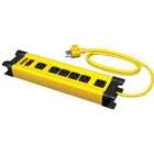 Stanley 31608 6 Outlet Metal Power Strip with 10 Foot Cord, Yellow