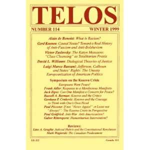    TELOS 114 Symposium on the Kosovo Crisis Paul Piccone Books