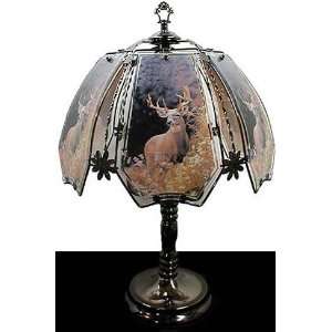 Deer Touch Lamp with Pewter Base