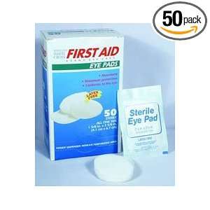  First Aid Sterile Eye Pads, 1 5/8x2 5/8 Oval 50 Per Box 