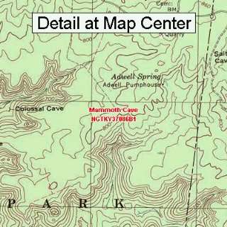  USGS Topographic Quadrangle Map   Mammoth Cave, Kentucky 