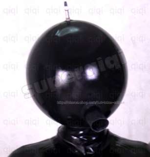Latex/Rubber 0.8mm Inflatable Catsuit mask suit heavy ball hood thick 