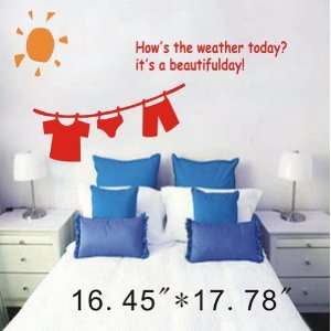 Large  Easy instant decoration wall sticker decor  Hows the weather 